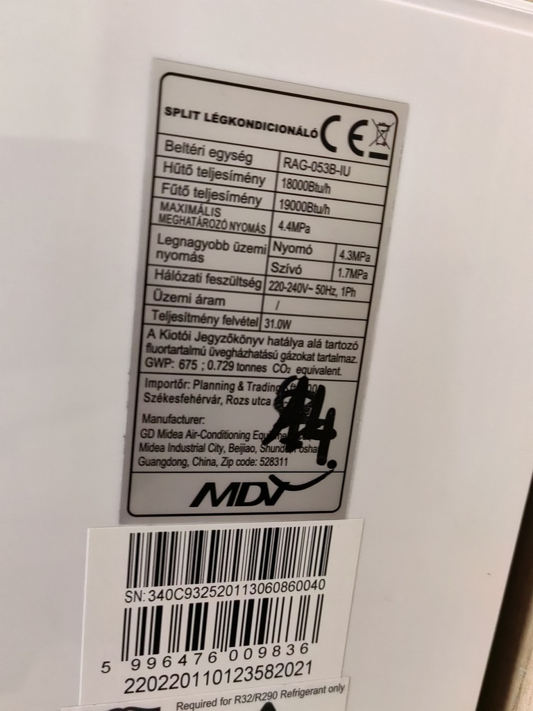 MDV RAG-053B-IU (SN:340C932520113060860040)