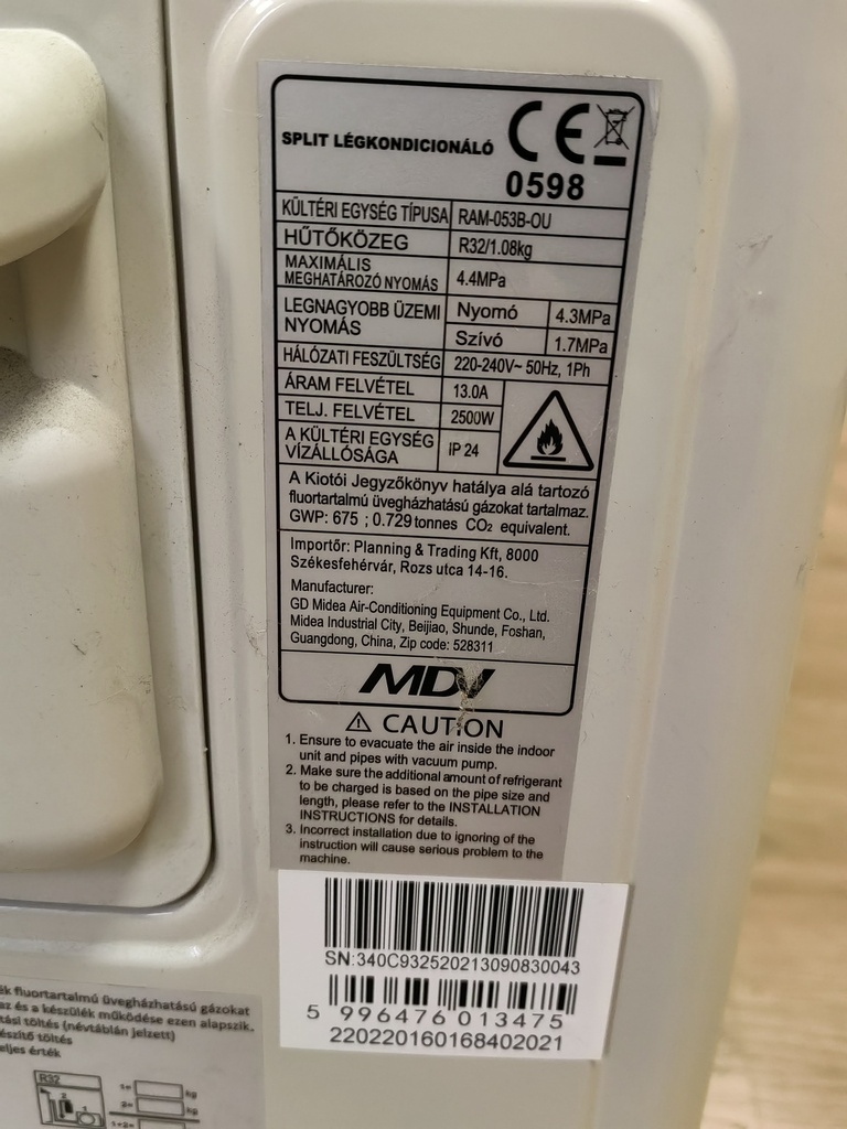 MDV RAM-053B-OU (SN:340C932520213090830043)