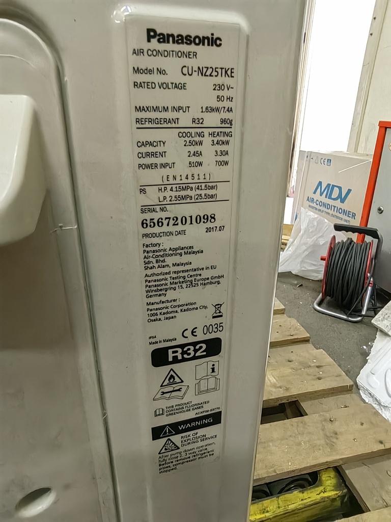 Panasonic CU-NZ25TKE (SN:6567201098%)