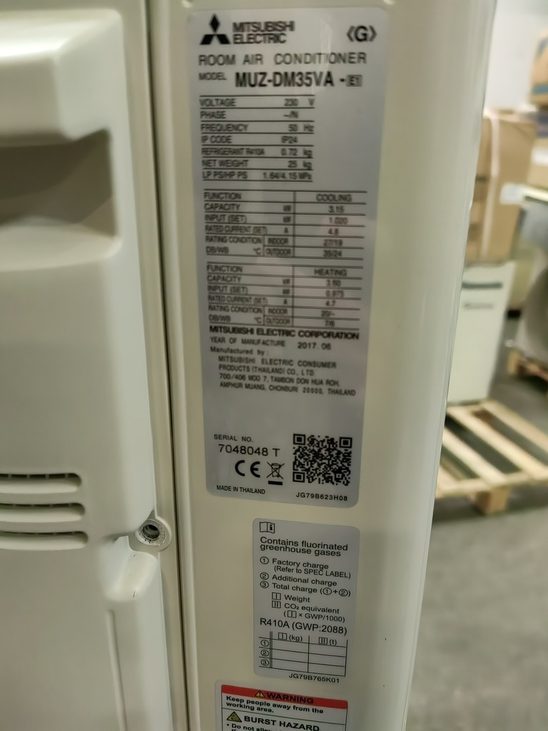 Mitsubishi MUZ-DM35VA-E1 (SN:L20E6E2S7048048T)