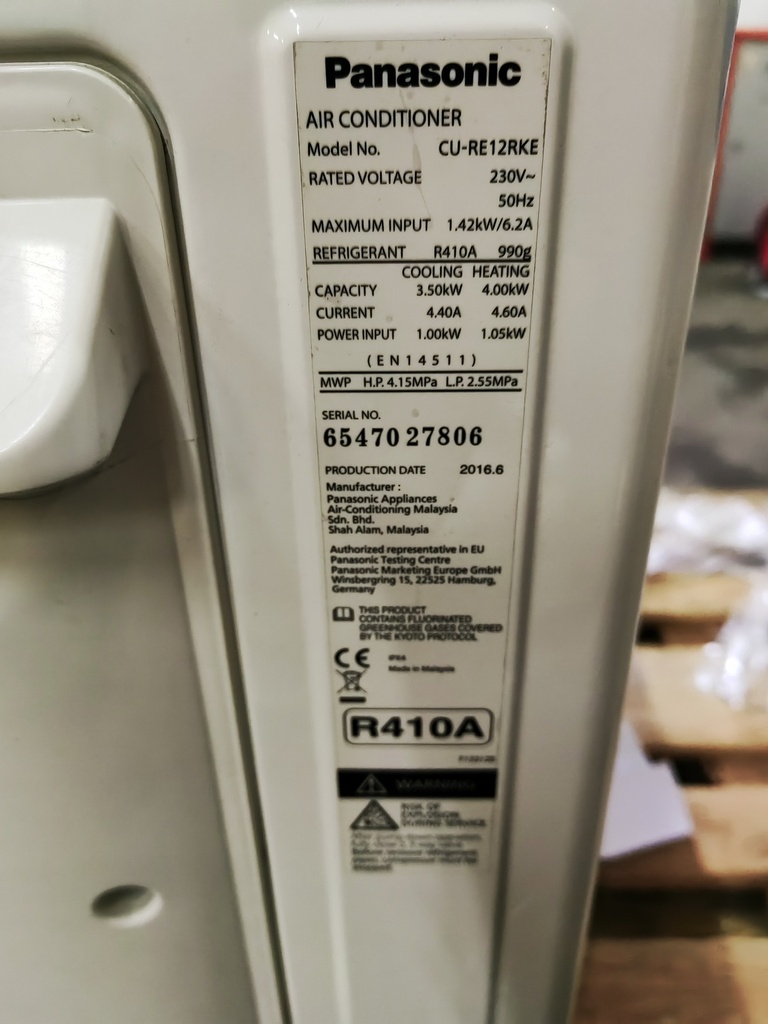 Panasonic CU-RE12RKE (SN:6547027806)