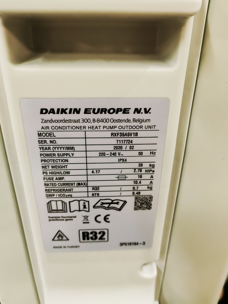 Daikin RXF35A5V1B (SN:653714T117724Y)