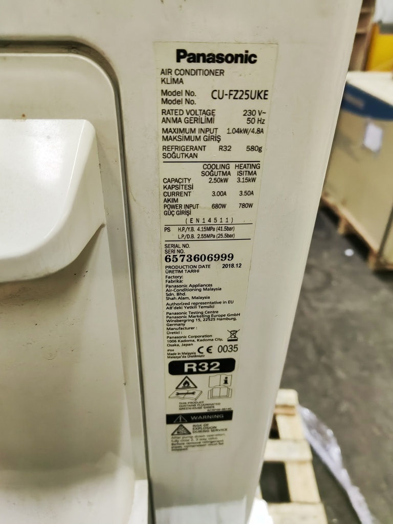 Panasonic CU-FZ25UKE (SN:6573606999)