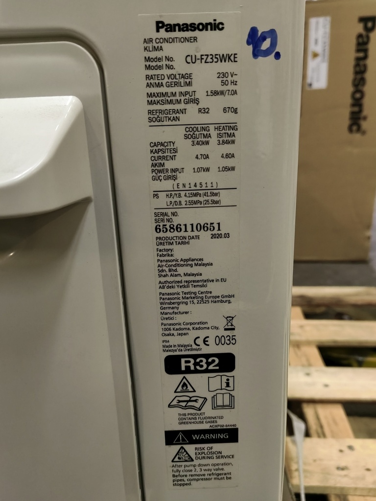 Panasonic CU-FZ35WKE (SN:6586110651)