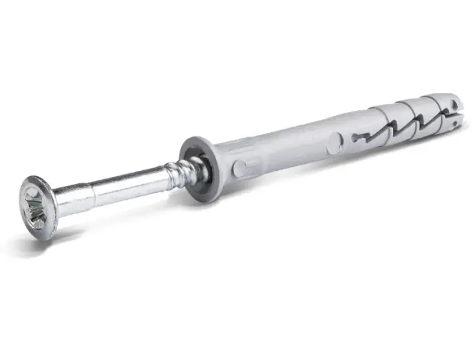 Rawlplug 6x60mm Tölcsér peremmel dübel+beüthető csavar 100db/doboz (FX-06L060)