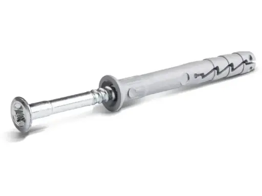 Rawlplug 6x60mm Tölcsér peremmel dübel+beüthető csavar 100db/doboz (FX-06L060)